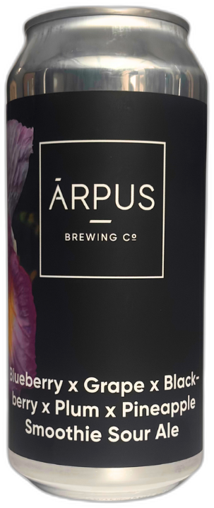 Zwart Arpus-blik Smoothie Sour Ale met witte typografie en zilverkleurige bovenkant.