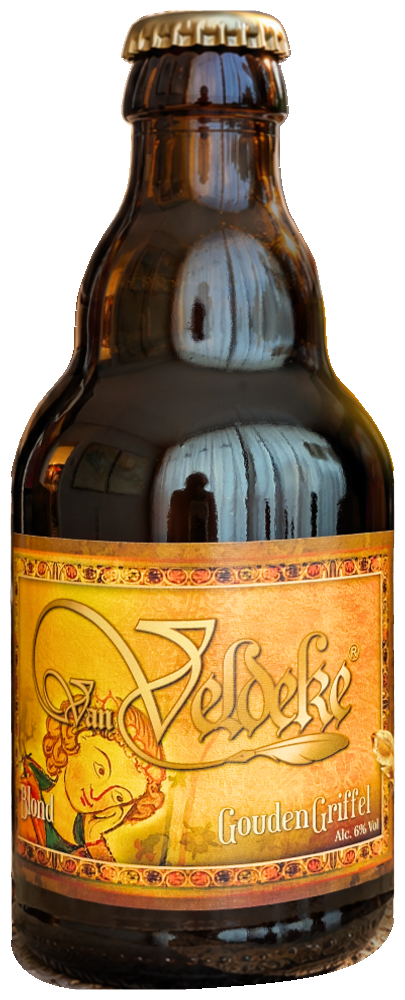 Flesje VanVeldeke Gouden Griffel van 33cl, blond bier