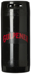 Zwart 20-liter Gulpener Chateau Neubourg bierfust met rode merkopdruk