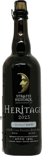 Fles Straffe Hendrik Heritage 2023 van 75cl met zwart etiket