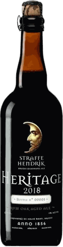 Fles Straffe Hendrik Heritage 2018 van 75cl met zwart etiket