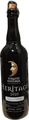 Fles Straffe Hendrik Heritage 2020 van 75cl met zwart etiket