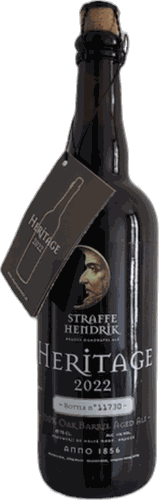 Fles Straffe Hendrik Heritage 2022 van 75cl met zwart etiket