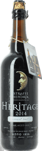 Fles Straffe Hendrik Heritage 2014 van 75cl met zwart etiket