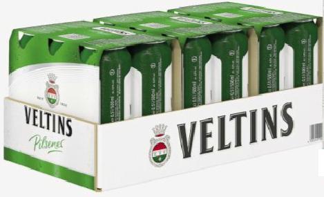 Veltins tray met 18 halve liters bier
