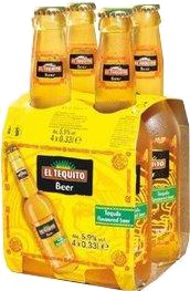 El tequito set van 4 flesjes á 0,33 liter