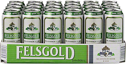 Felsgold tray met 24 blikjes á 0,50 liter