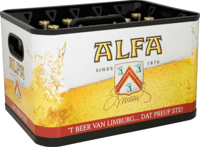 Alfa krat van 24 flesjes á 0,30 liter Alfa krat van 24 flesjes á 0,30 liter