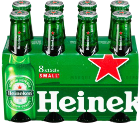 Heineken set met 8 mini flesjes van 0,15 liter
