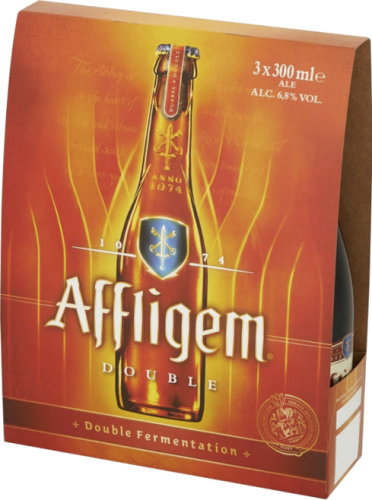 Affligem dubbel set van 3 flesjes van 0,30 liter