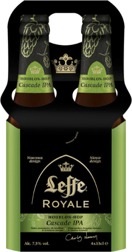 Leffe Royale Cascade IPA set van 4 flesjes van 0,33 liter
