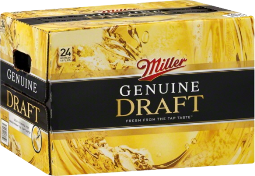 Miller Genuine Draft doos met 24 flesjes van 0,33 liter