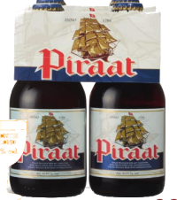 Piraat set van 4 flesjes á 0,33 liter