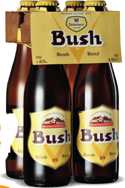 Bush set van 4 flesjes a 0,33 liter 