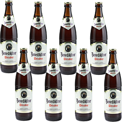 Benediktiner Weissbier set van 8 flesjes á 0,30 liter