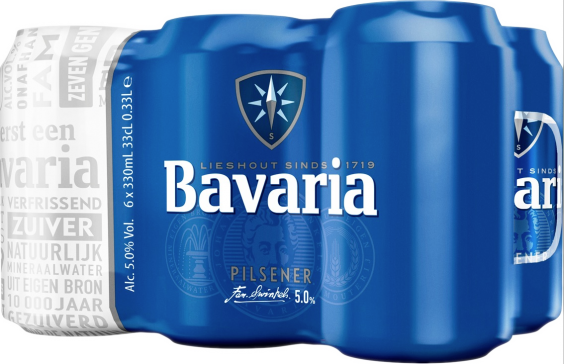 paneel Vertellen heden Prijs set van 6 blikjes 0,33 liter Bavaria Premium Pilsener | biernet.nl