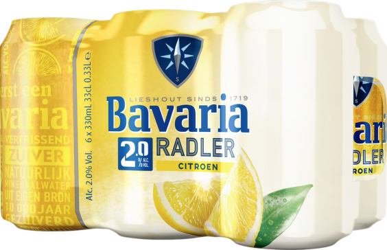 Bavaria Radler Lemon set van 6 blikjes 0,33 liter