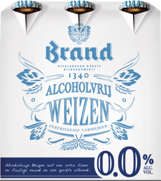 Brand Weizen 0.0% set van 6 flesjes á 0,30 liter