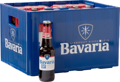 Bavaria 0.0% krat met 24 flesjes van 30cl