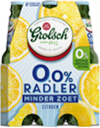 Grolsch 0.0 radler minder zoet sixpack met flesjes van 30cl