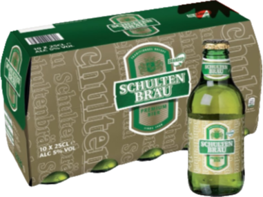 Schultenbrau pils set met 10 flesjes van 25cl