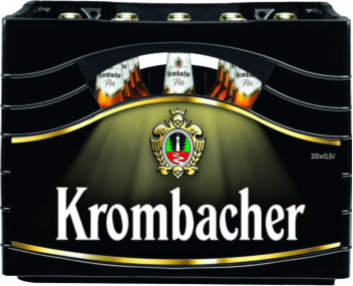 Krombacher krat met 20 halve liters