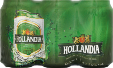 Hollandia sixpack met blikjes van 33cl