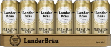 Landerbrau premium pils tray met 24 blikken van 50cl