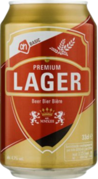 AH Basic Lager blikje van 33cl