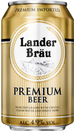 Lander bräu Premium beer blikje van 33cl