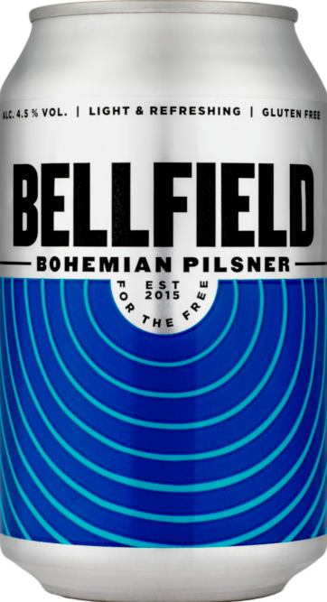 Bellfield Bohemian pilsner blikje van 33cl