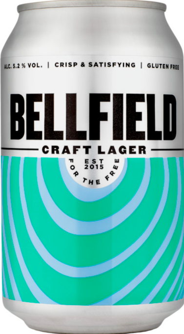 Bellfield Craft lager blikje van 33cl