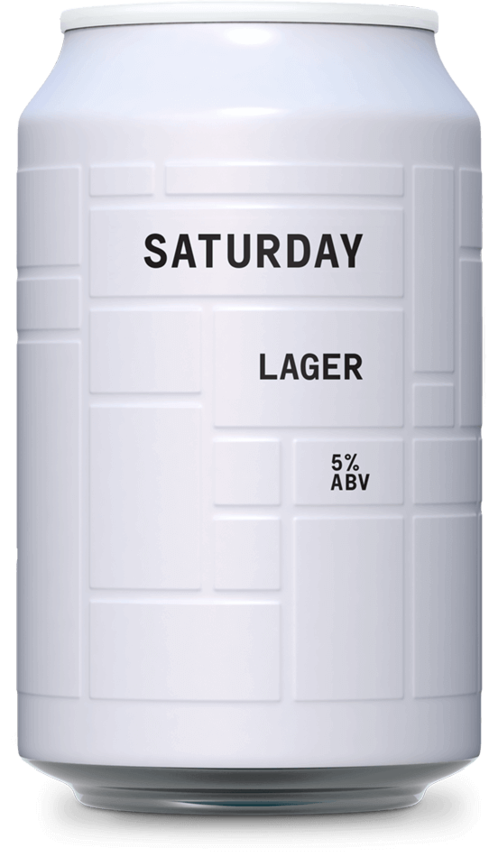 And Union Saturday Lager blikje van 33cl