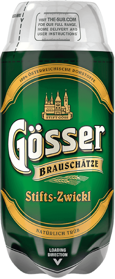 Gösser Zwickl SUB Vat van 2 liter