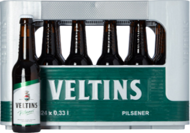 Veltins Pils krat met 24 flesjes van 33cl
