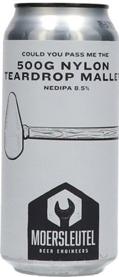 Moersleutel 500G Nylon Teardrop Mallet blik van 44cl