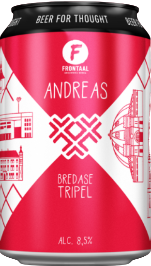 Frontaal Andreas Tripel blikje van 33cl