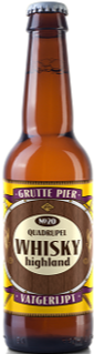Grutte Pier Vatgerijpt Quadrupel Whisky flesje van 33cl
