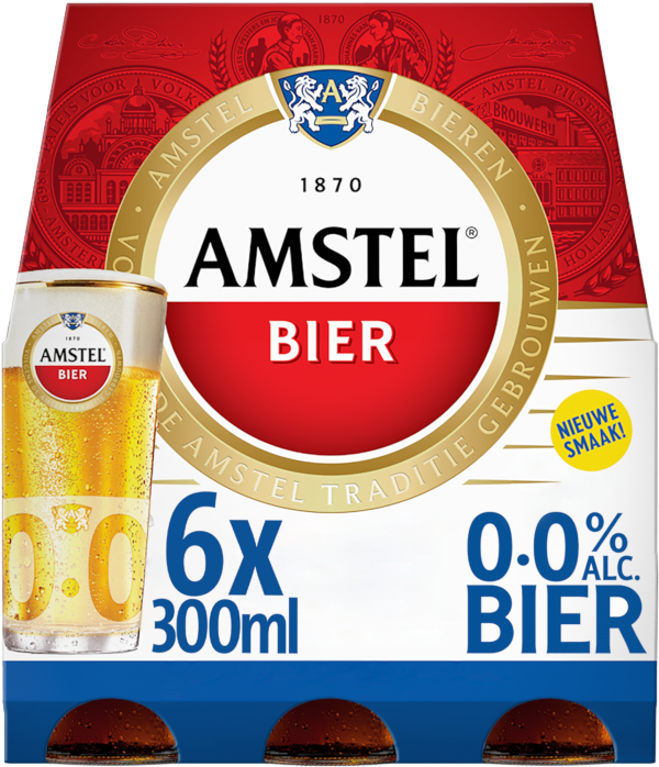 Amstel 0.0 sixpack met flesjes van 30cl
