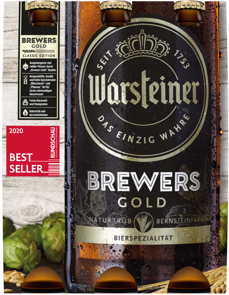 Warsteiner Brewers Gold sixpack met flessen van 33cl Warsteiner Brewers Gold sixpack met flessen van 33cl