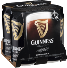 Guinness set met 4 blikjes van 33cl