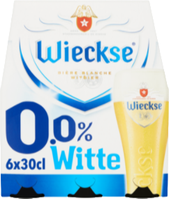 wieckse witte alcoholvrij sixpack met flesjes van 30cl