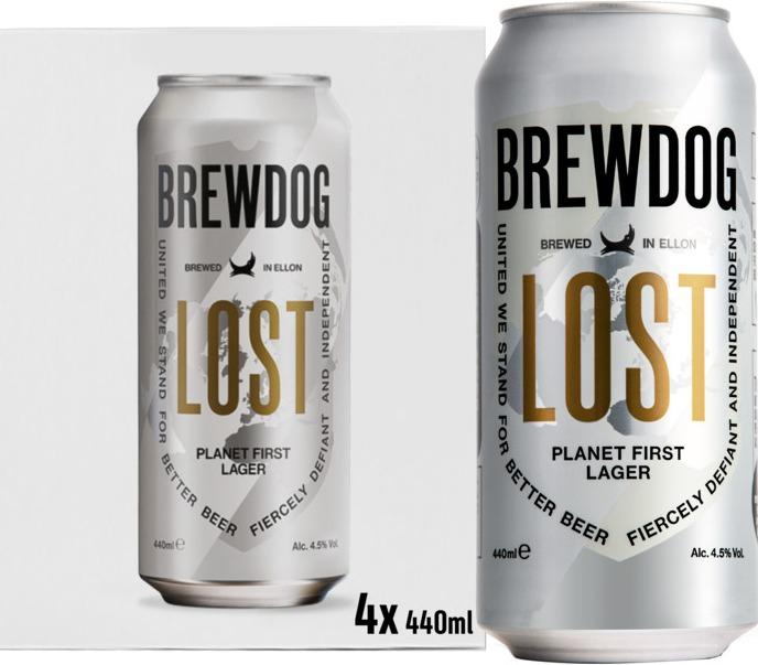 BrewDog Lost lager 4pack met blikjes van 33cl