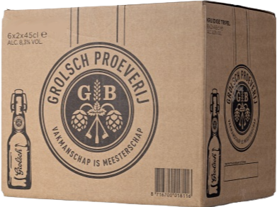 Grolsch Klassieke Blond doos met 12 flessen van 45cl Grolsch Klassieke Blond doos met 12 flessen van 45cl