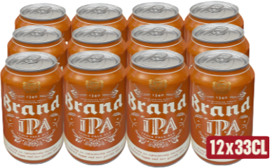 Brand IPA Tray met 12 blikjes van 33cl