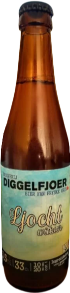 Diggelfjoer Ljocht flesje van 33cl