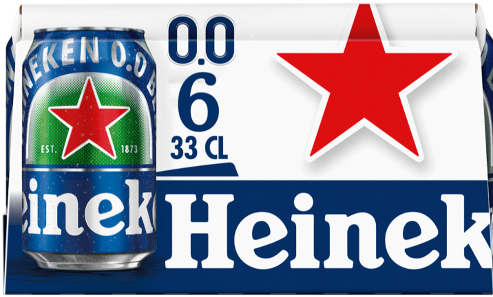Heineken 0.0 set van 6 blikjes a 0,33 liter Heineken 0.0 set van 6 blikjes a 0,33 liter