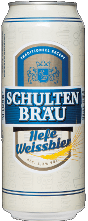 Schultenbräu Heffe Weissbier blik van 0,50 liter