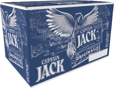 Captain Jack Original bier doos met 24 flesjes van 33cl
