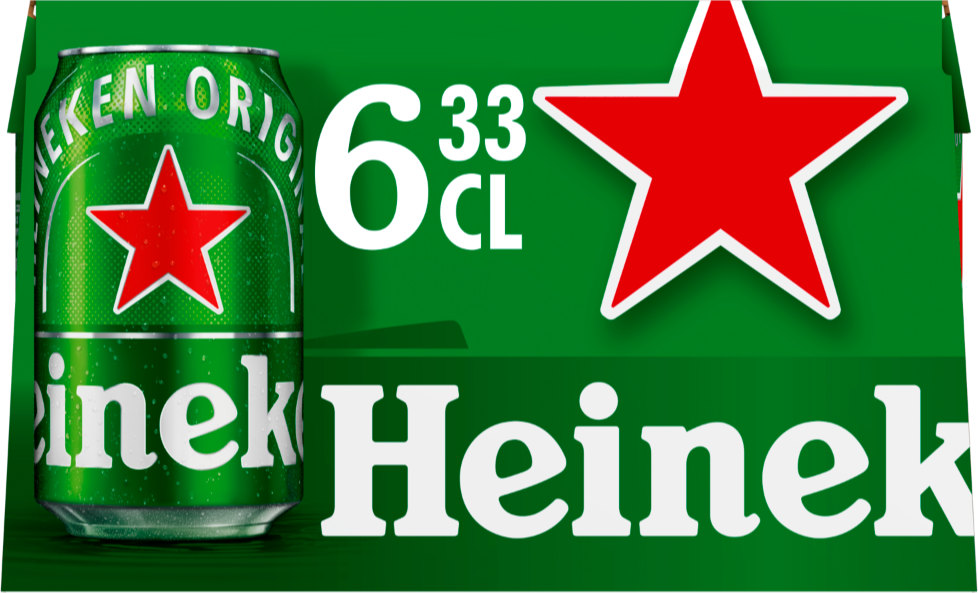 Heineken set van 6 blikjes á 0,33 liter Heineken set van 6 blikjes á 0,33 liter
